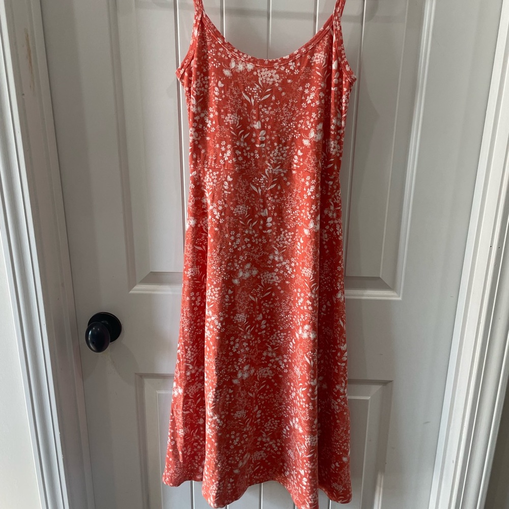 Forever 21 midi size small dress new with tags orange and white florals